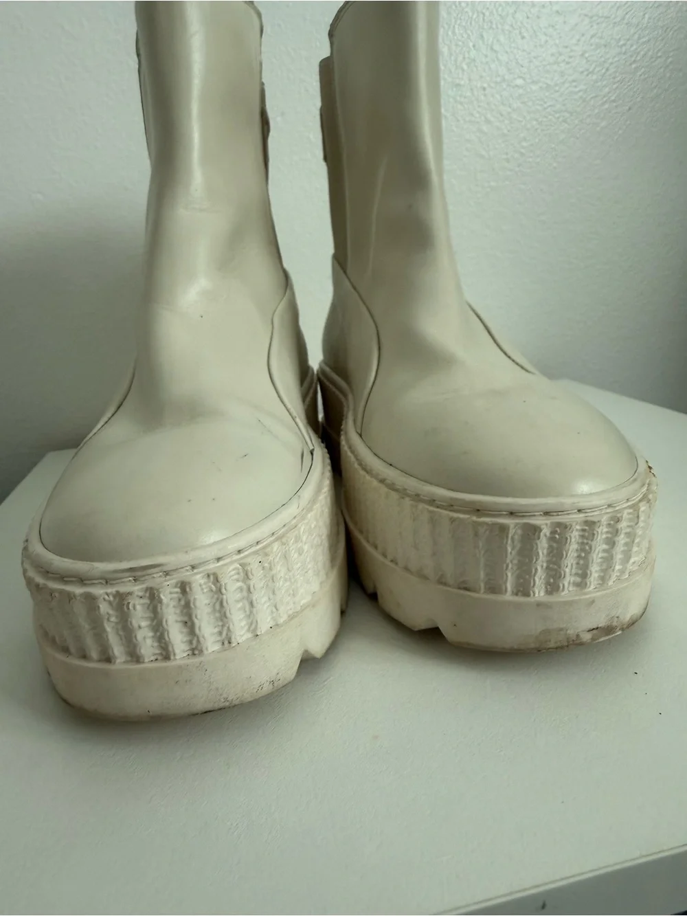 Puma Fenty by Rihanna Cream Platform Ankle Boots